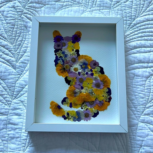 Other - PRESSED FLOWER CAT ART